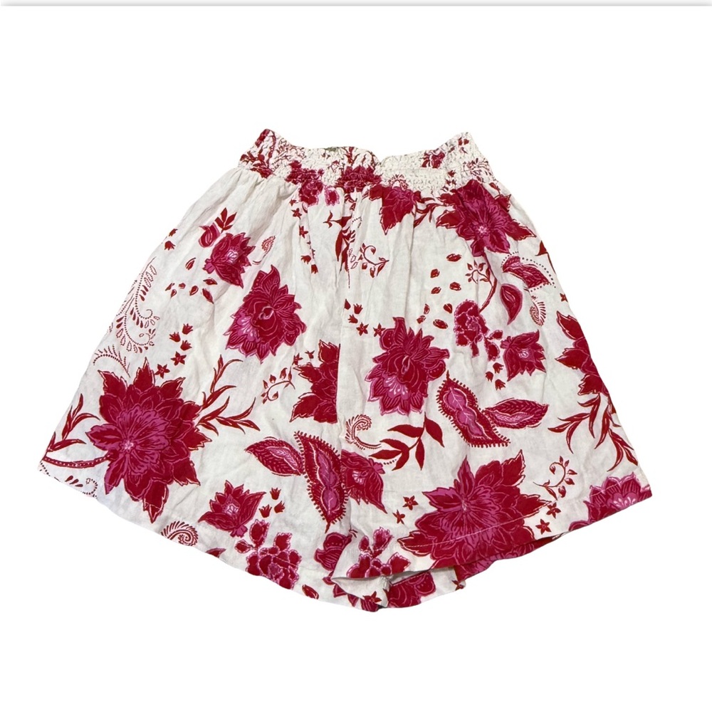 4OUR Dreamers Shorts Linen Boho Feminine Summer Pull On Floral Beachy XL